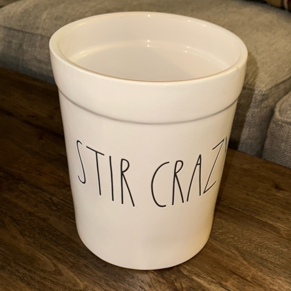 ‼️SALE‼️ Rae Dunn Collection by Magenta Kitchen Utensil Holder/Crock STIR CRAZY - Picture 2 of 4
